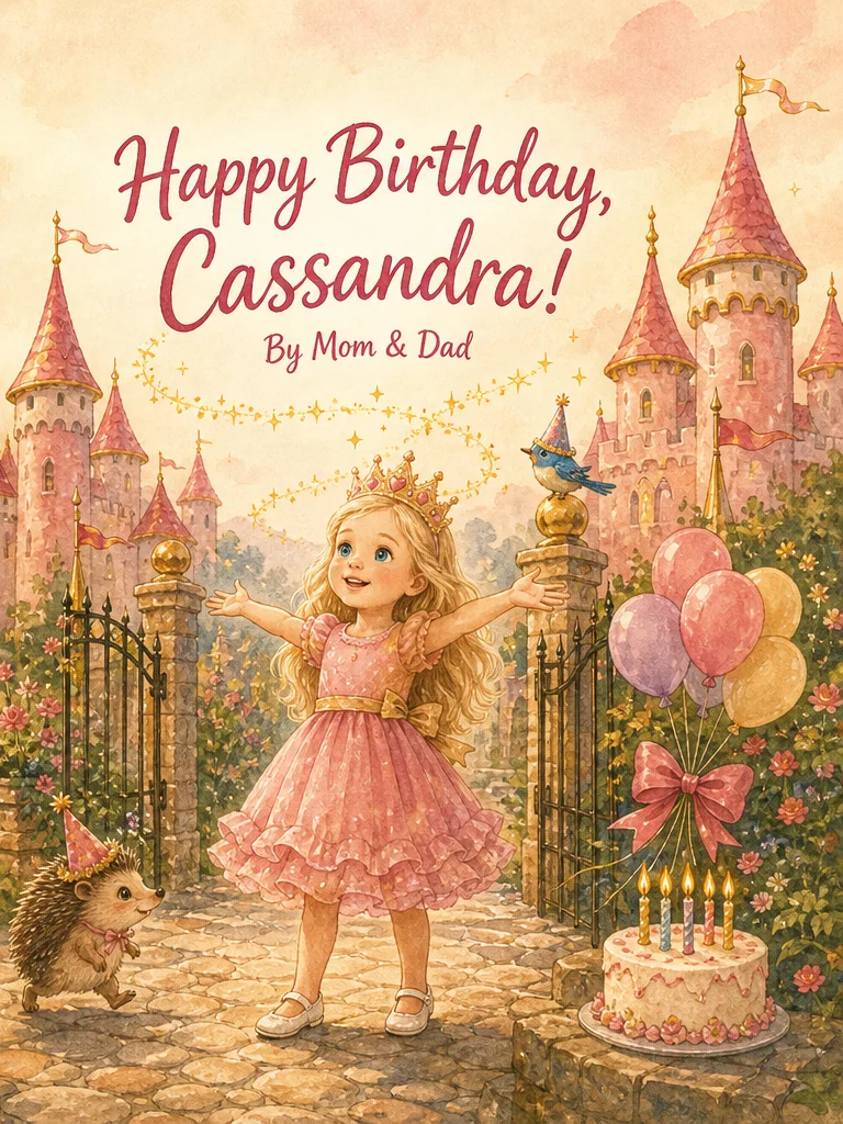 The Birthday Parade — a Sundayfawn custom hardcover storybook.
