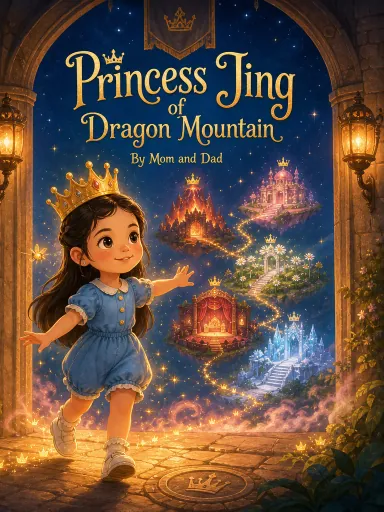Princess & the Five Crowns — a Sundayfawn custom hardcover storybook.