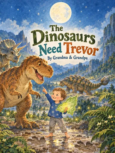 The Dinosaurs Need You — a Sundayfawn custom hardcover storybook.