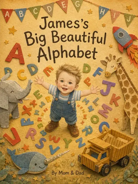 The cover of a fully custom personalized storybook.
