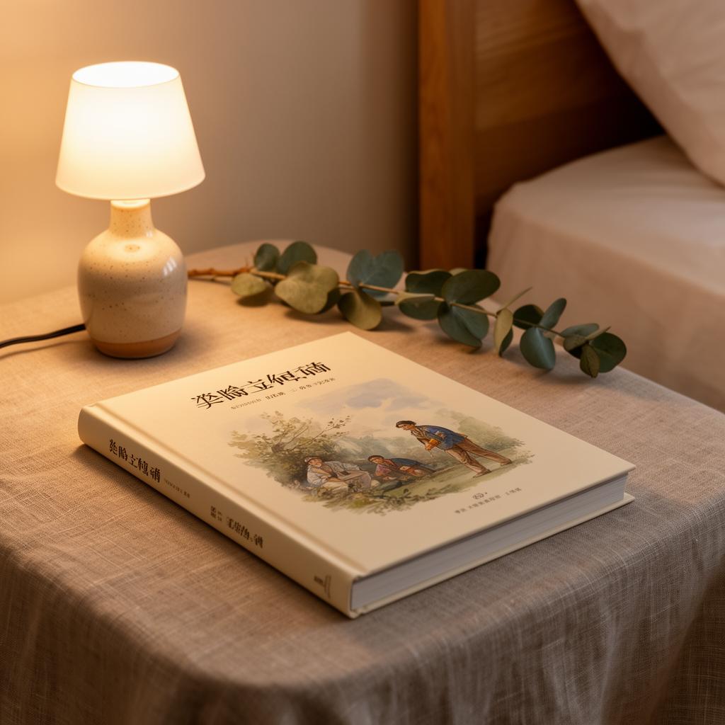 Hardcover on a bedside table