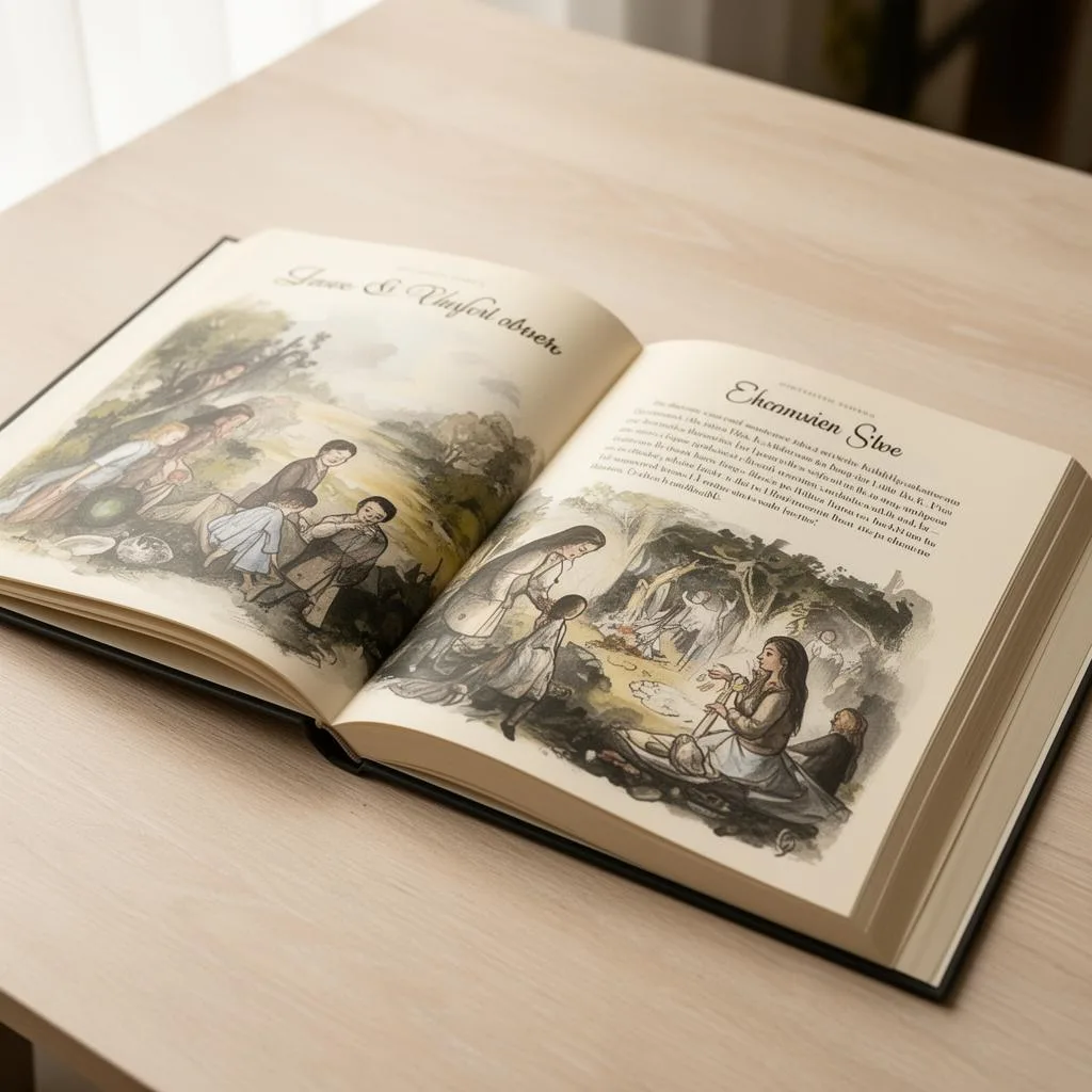 Full-color interior spread