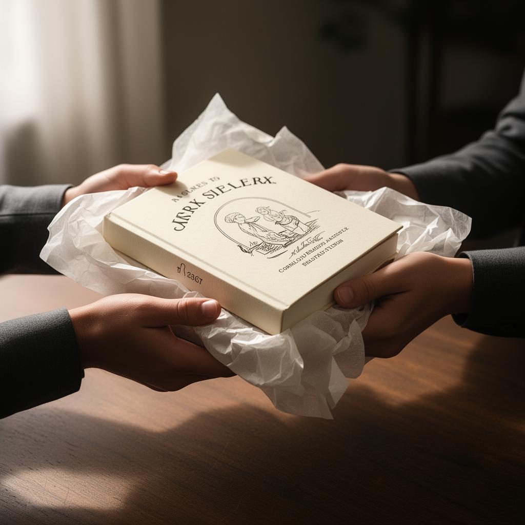 A finished hardcover being opened
